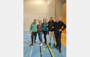 Vendredi 5/04/24 l'équipe d'Entrammes s'est déplacée chez Château-Gontier Badminton Club résultat incroyable 4-4 !!!!